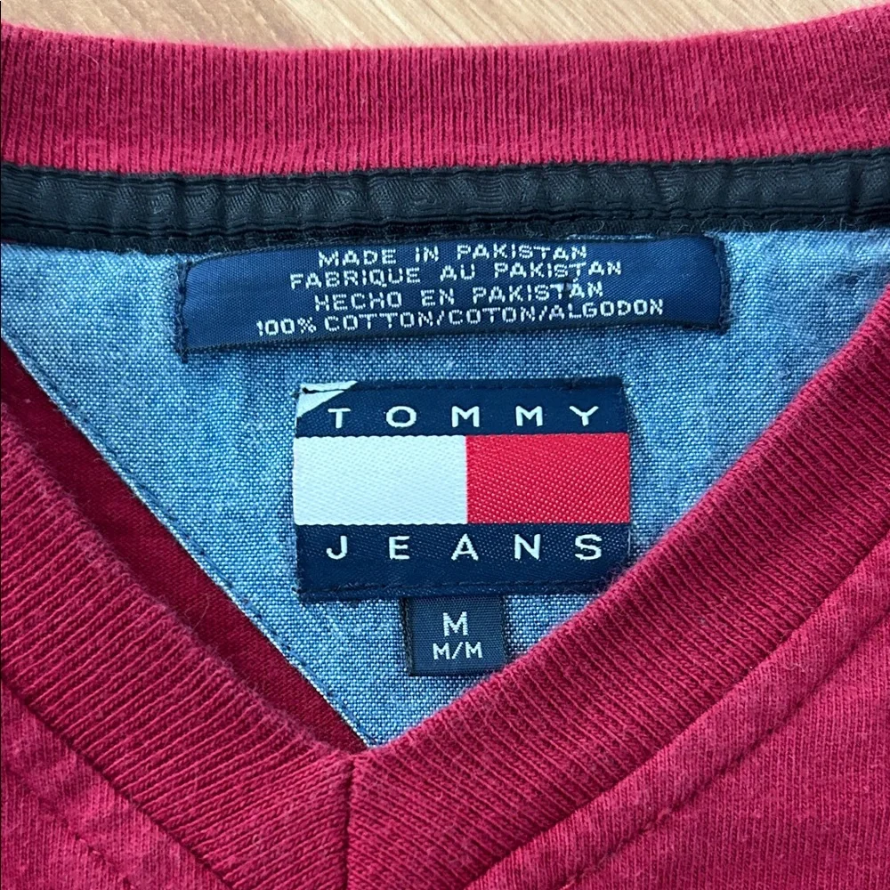 Tommy Hilfiger Red and Navy Striped Sweater - Picture 2 of 6